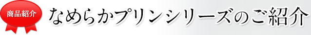 なめらかプリンシリーズのご紹介